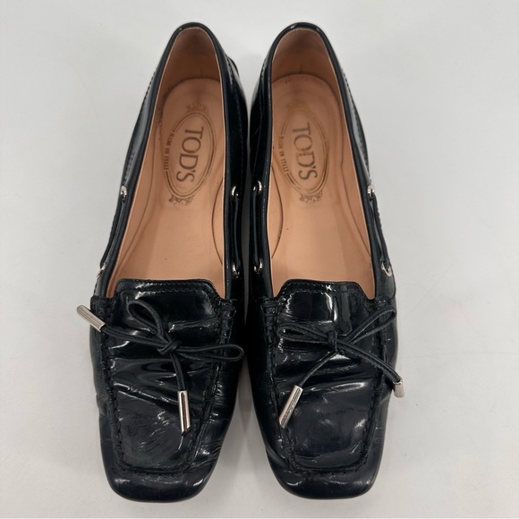 TOD’S Blue Patent Leather Driving Loafers Size 6.5 - Picture 2 of 7
